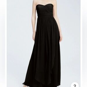 Jenny Yoo Aidan Navy Convertible Chiffon Twisted Strapless Evening Gown